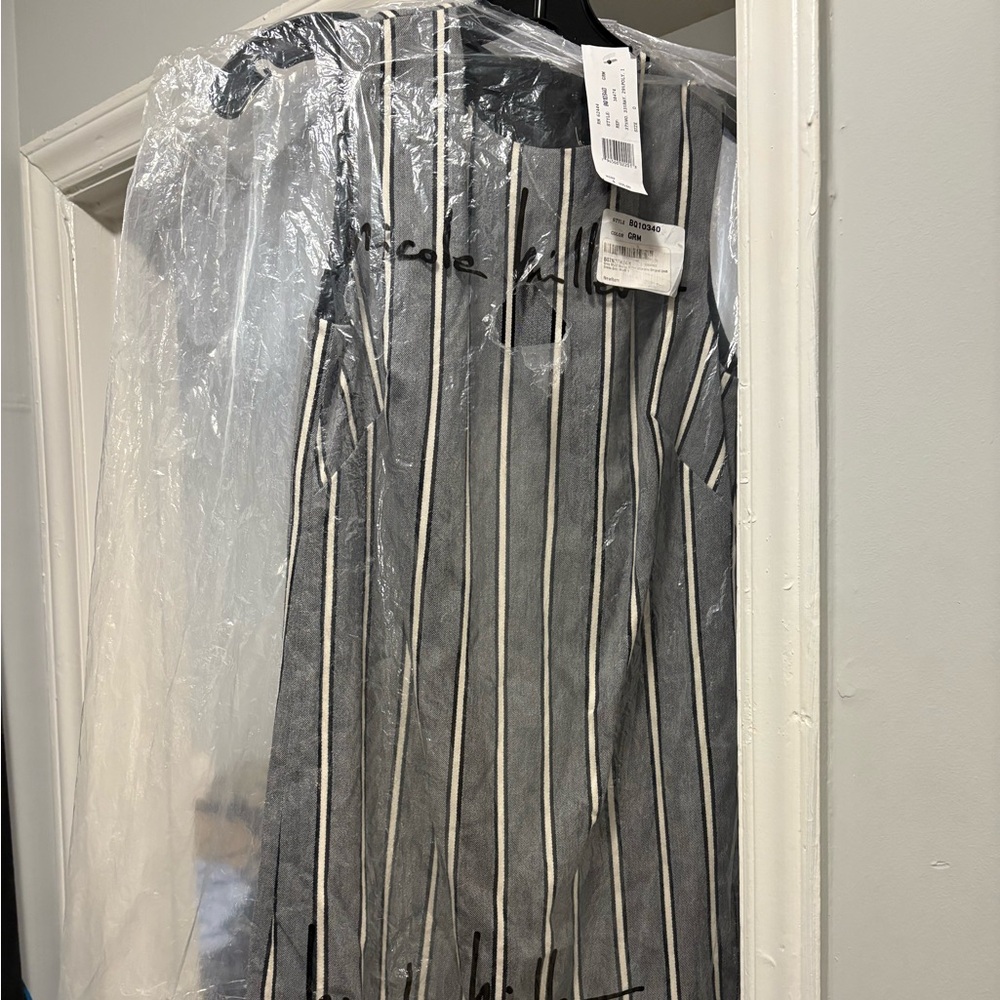 Nicole Miller Striped Sleeveless Dress NWT